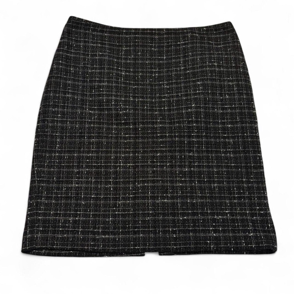 Karl Lagerfeld Black Tweed Bouclé Pencil Skirt Women’s 16 Lined Knit Workwear